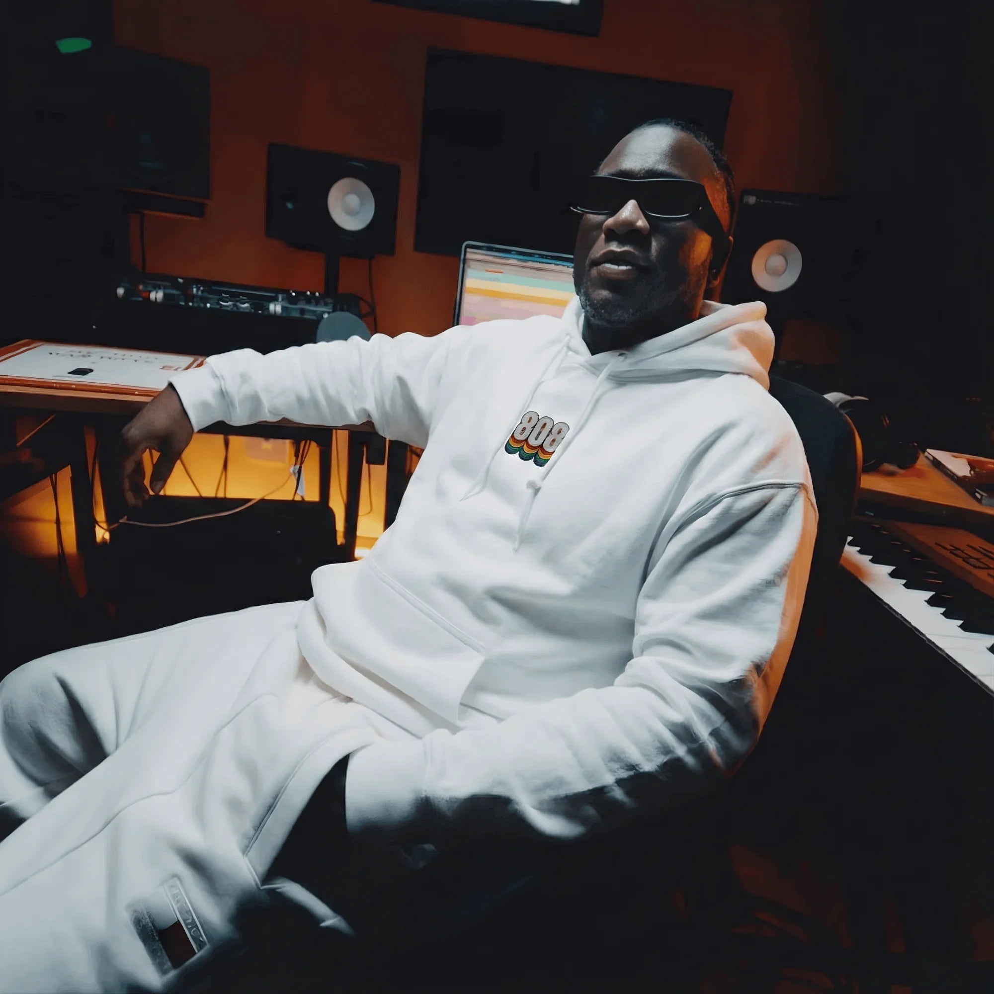 808 | Music Producer Hoodie Embroidered