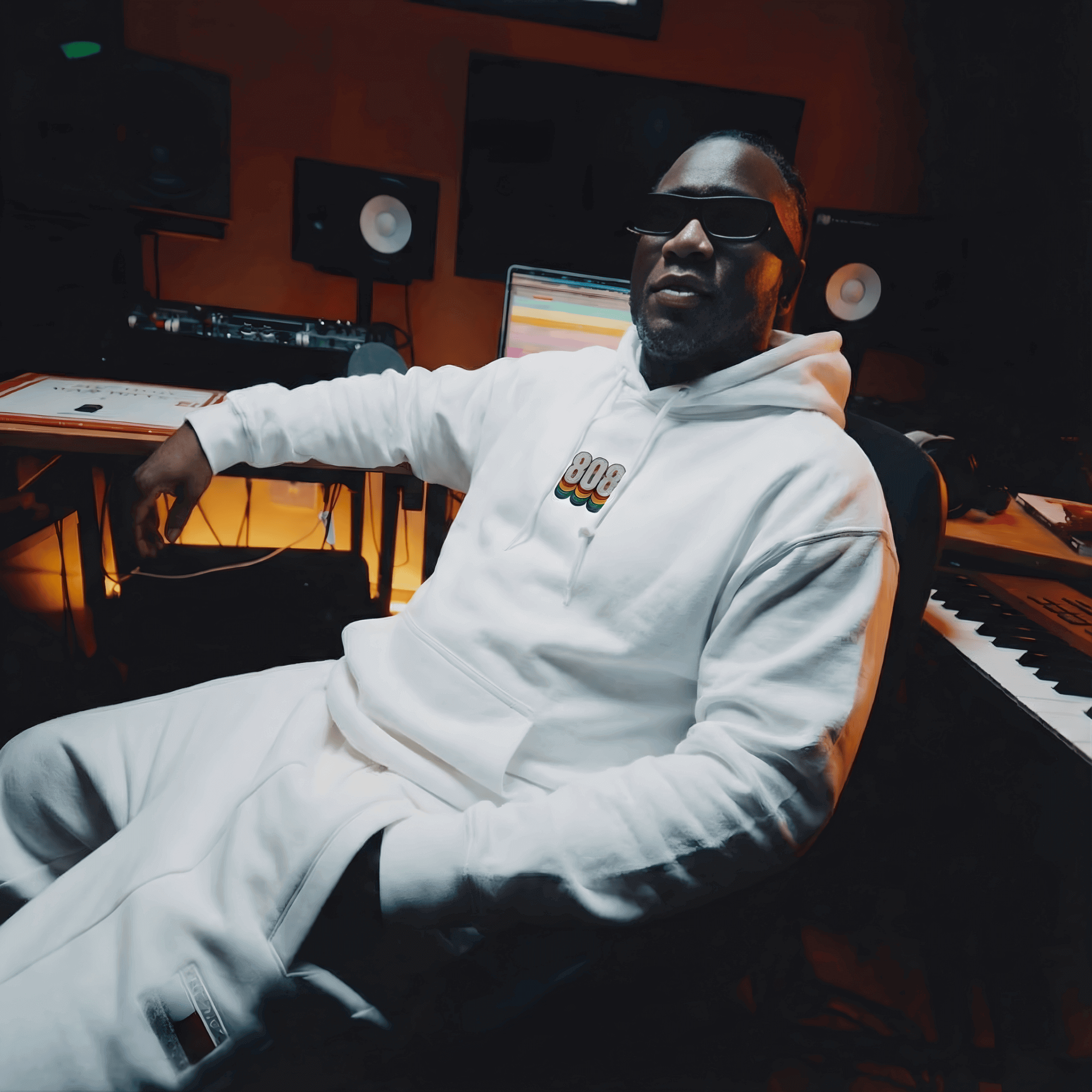 808 | Music Producer Hoodie Embroidered