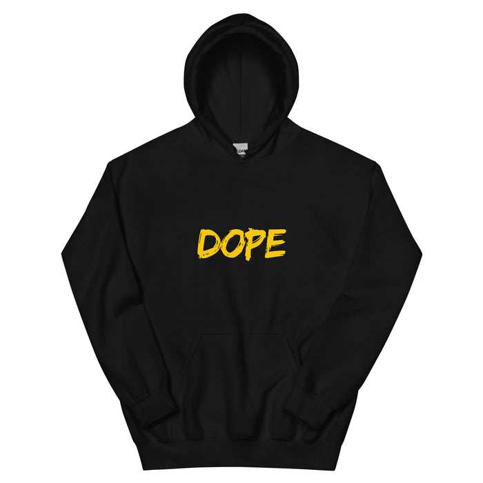 Dope hoodie in Black, flat front
