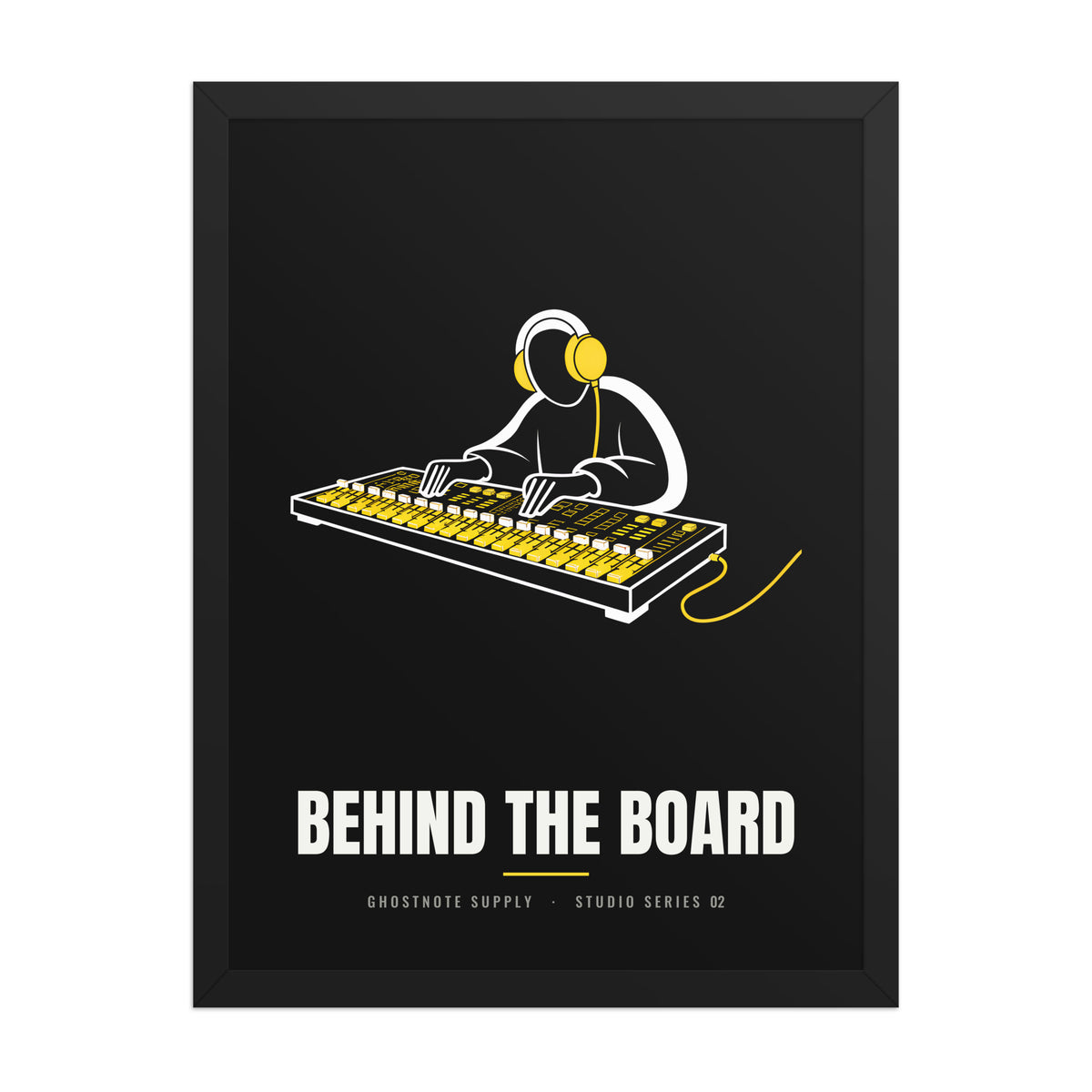Behind The Board Studio Poster, 18×24 in black frame