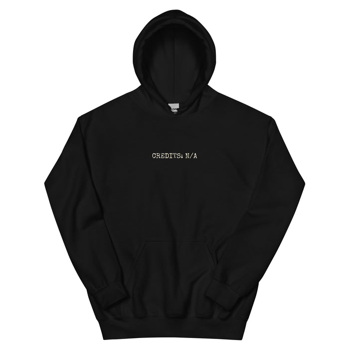 Ghostwritten hip hop hoodie in Black, flat front