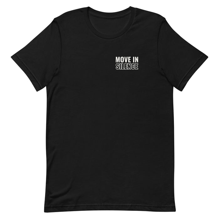Move In Silence Tee in Black, flat front