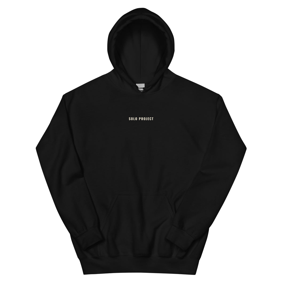 No Features hip hop hoodie in Black, flat front