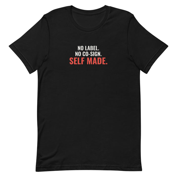 Self Made Tee in Black, flat front