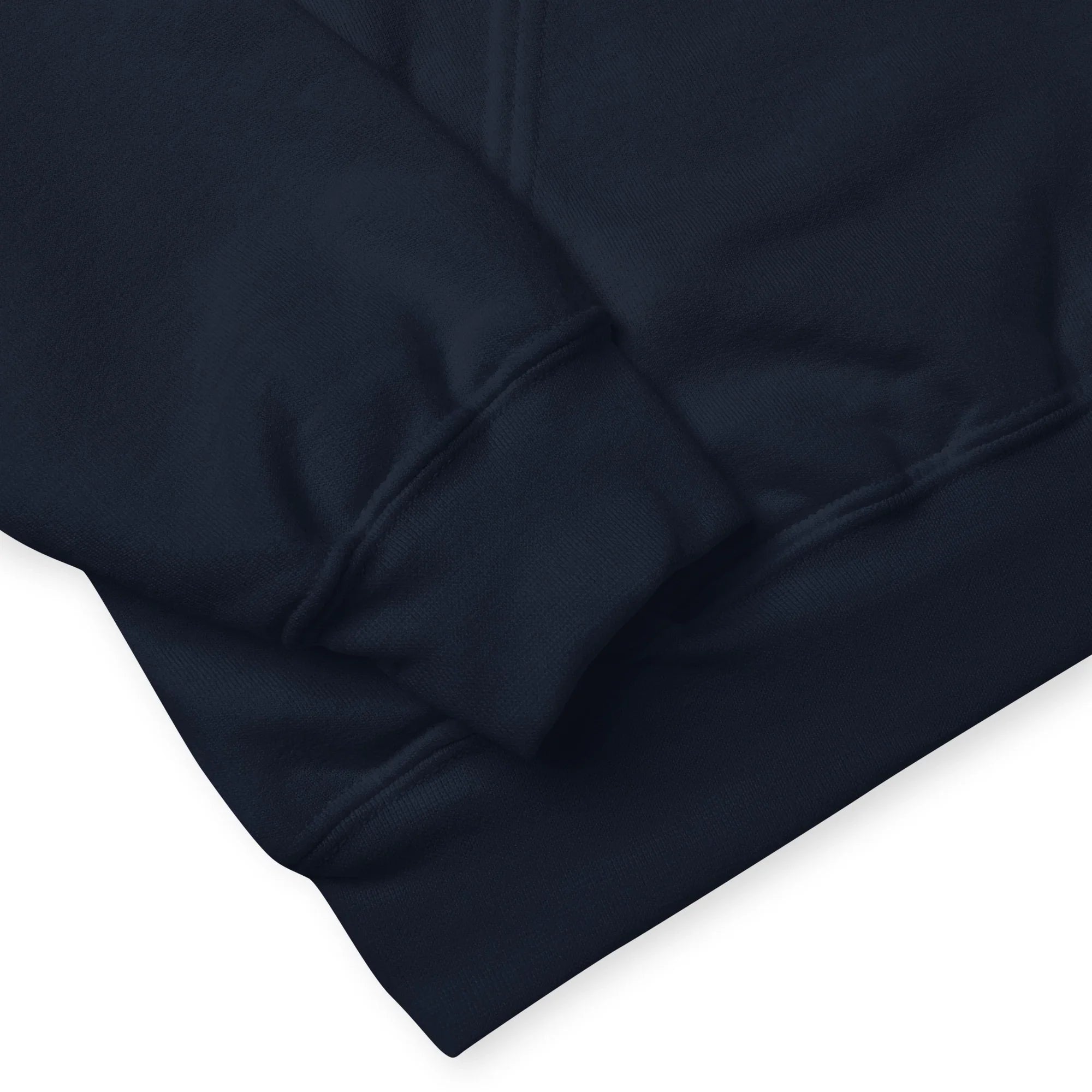 Close-up of dark blue fabric on a white background
