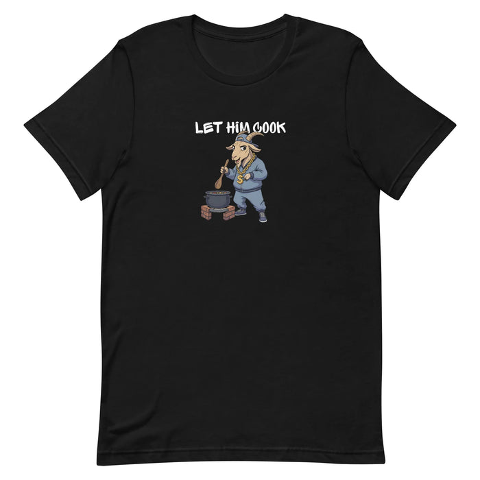 Let him cook: black t-shirt for music producers