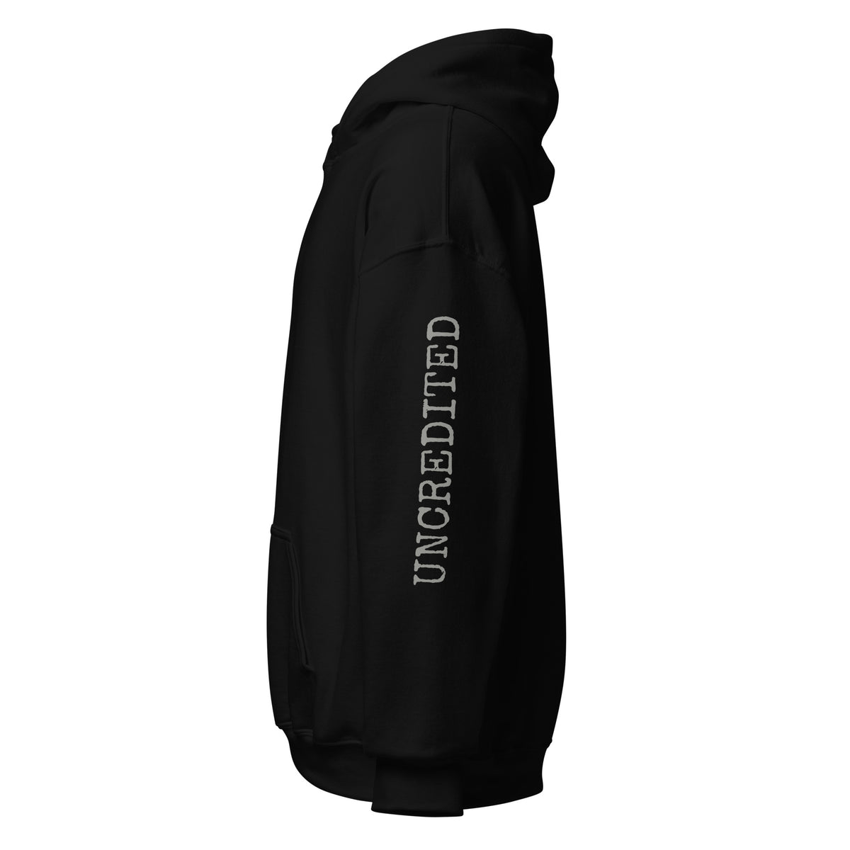 Ghostwritten hip hop hoodie in Black, sleeve print