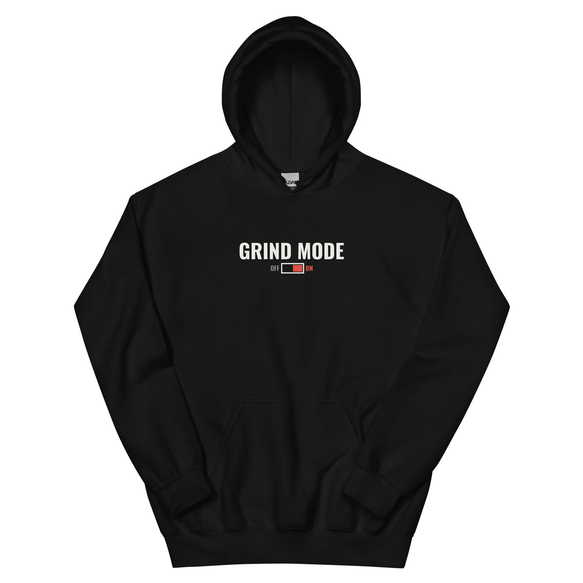 Grind Mode Hoodie in Black, flat front