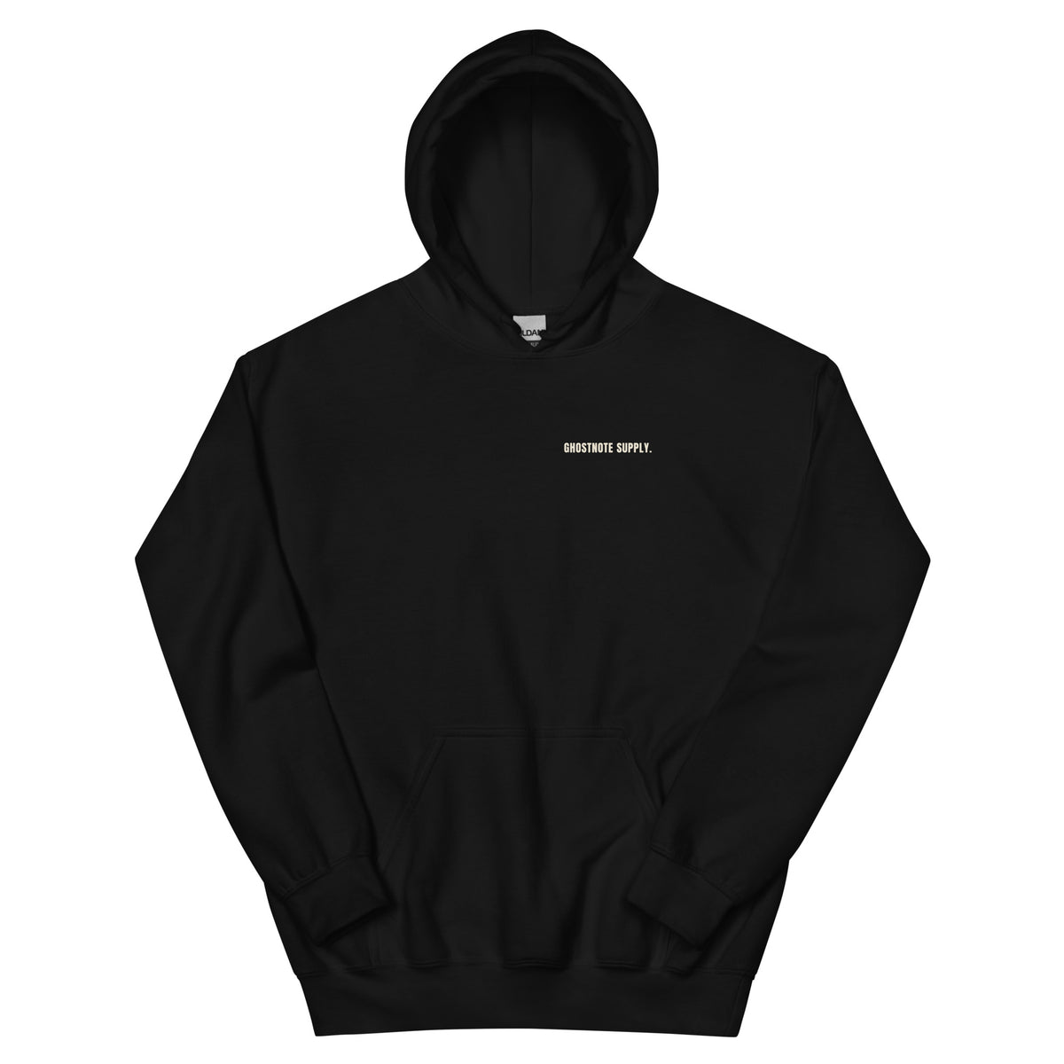 Loyal to the Sound hip hop hoodie in Black, flat front