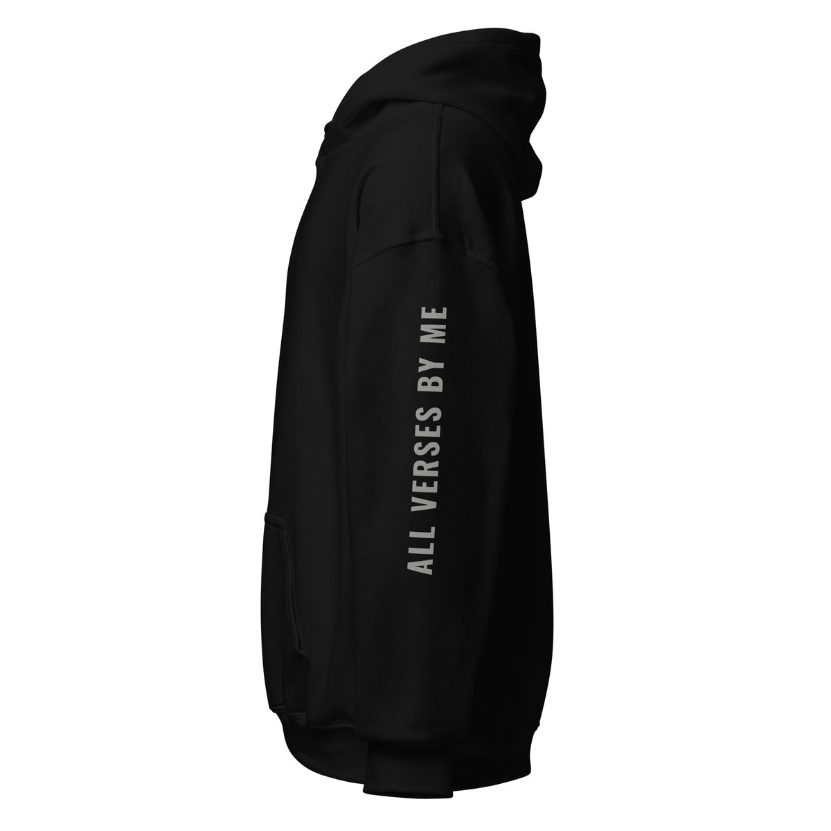 No Features hip hop hoodie in Black, sleeve print