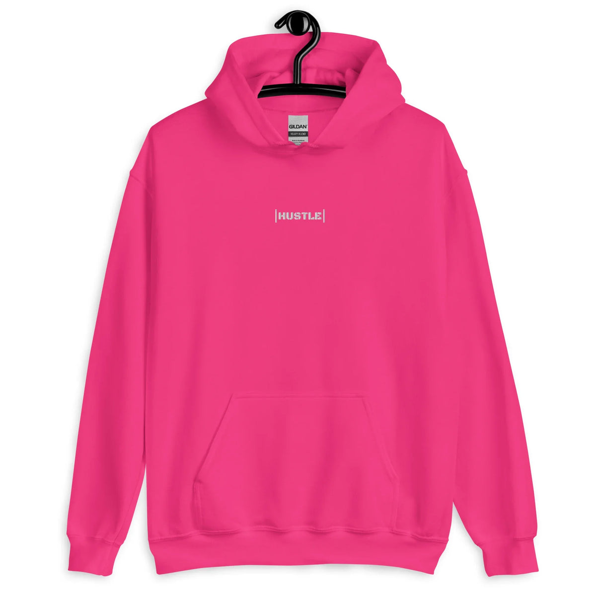 Hustle hoodie in Pink, flat front
