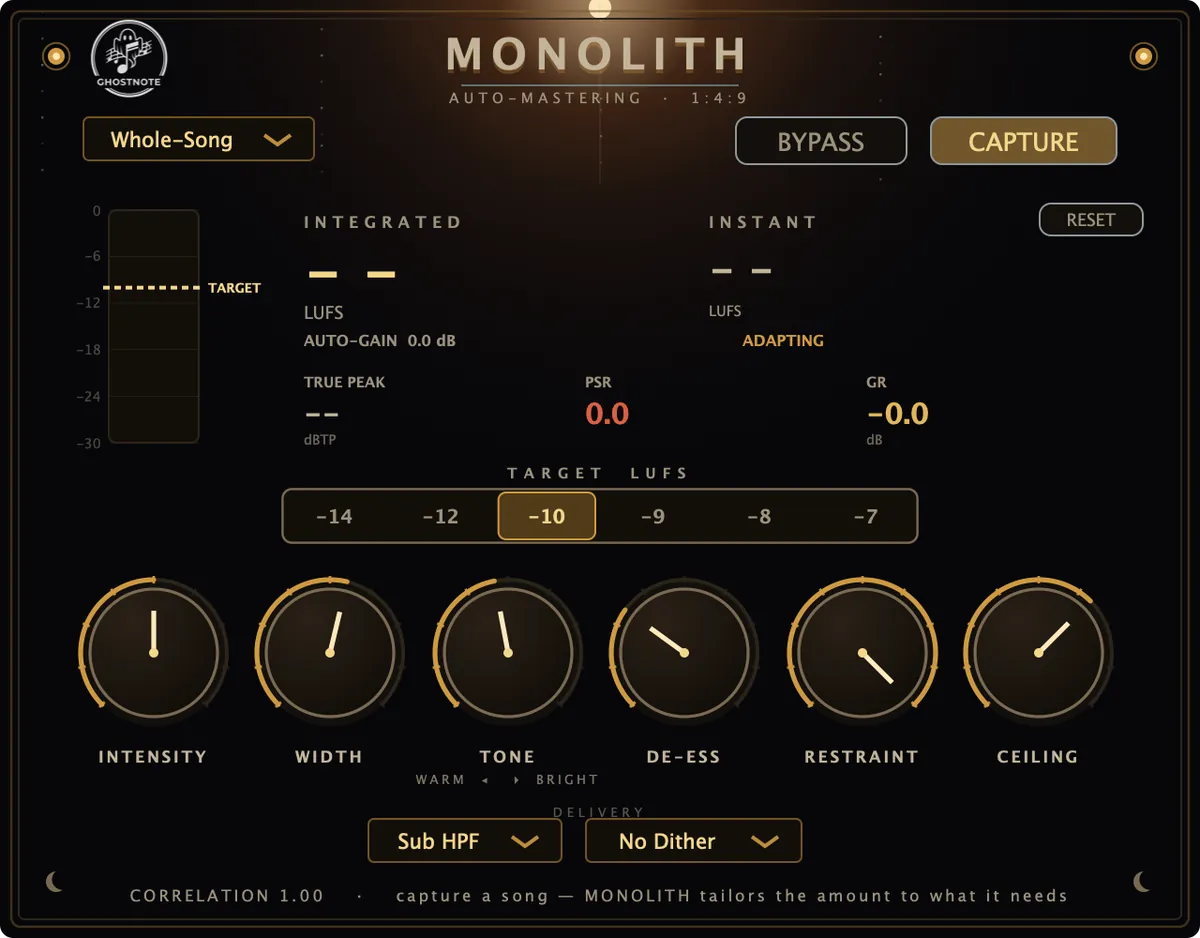 Ghostnote MONOLITH plugin interface